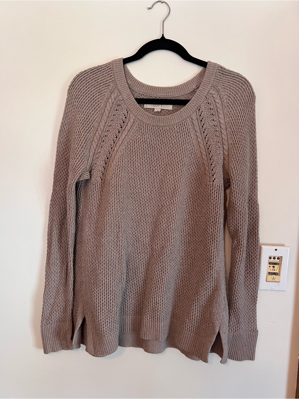 Neutral Taupe Knit Sweater - Women
